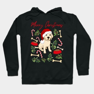 Merry Christmas Labrador puppy cute dog Seasons Greetings Tis The Season To Be Jolly Hoodie